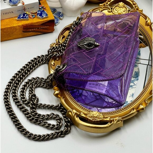 🆕 KURT GEIGER LONDON 🧿 NWOT Mini Kensington Crossbody Bag, Light Purple - Picture 9 of 16